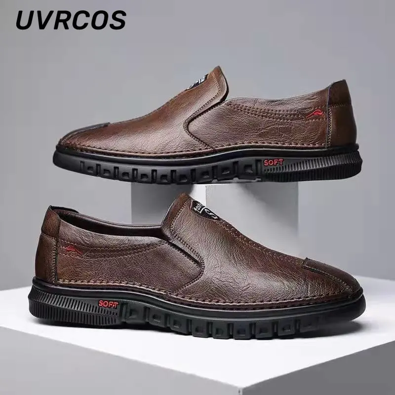 

Men Casual Leather Shoes Low-Top PU Outdoor Workwear Cover Foot Fashion Autumn New Style
