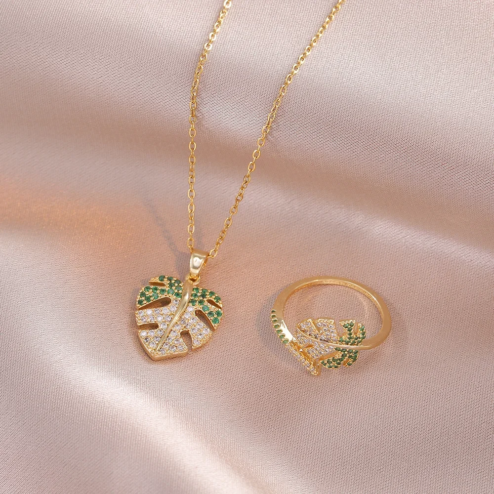 Ювелирные изделия Новое поступление модное в форме тропического листа модные