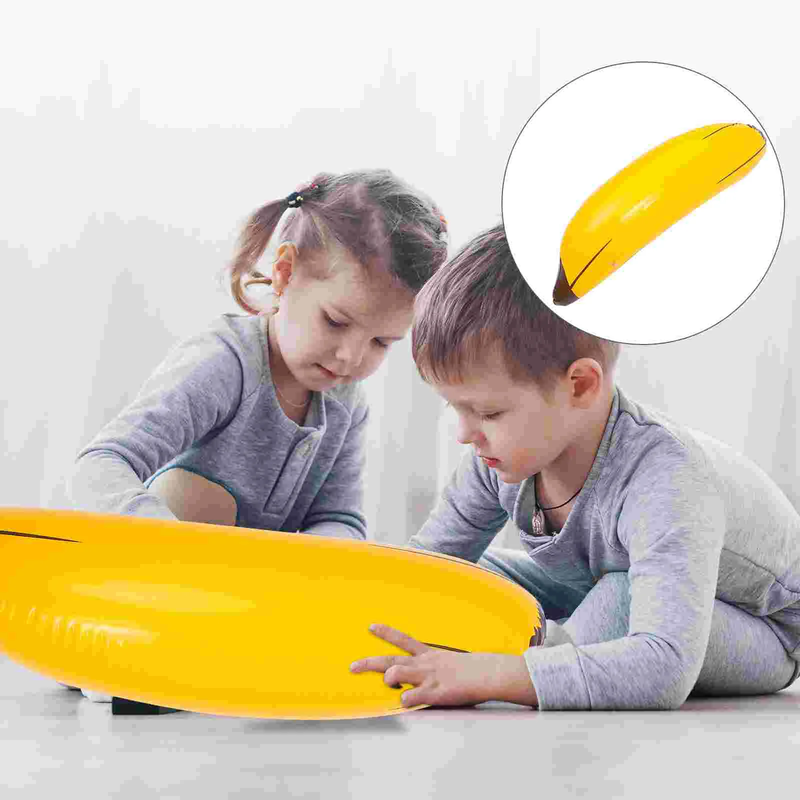 

3 Pcs Inflatable Banana Toy Kiddie Pool Toss Decor Bridal Shower Ring PVC Party Decoration Bride Game