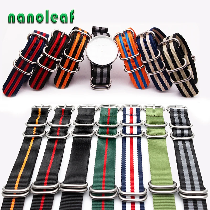 

Nylon One Piece Military Strap Waterproof Replacement Watchbandes Fsuitable For Men And Women Length 18mm, 20mm, 22mm, 24mm