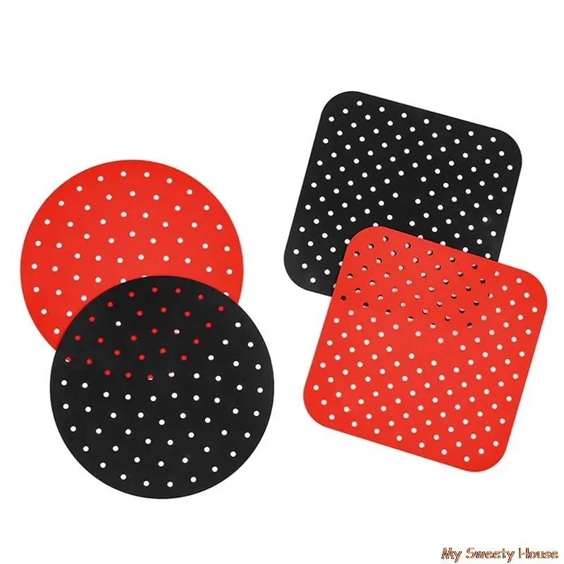 

Reusable Air Fryer Liner Food Grade Silicone Anti-slip Pad Air Fryer Mat Non-Stick Steaming Basket Mat Cooking Kitchen Tool
