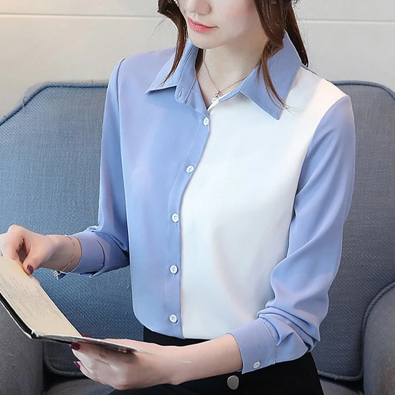 

S-5XL Blusas Mujer De Moda 2022 Blouses or Tops for Woman Office Long Sleeve Blouse Shirt Autumn Chemise Femme Camisas Bluzki