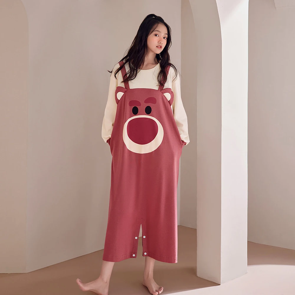 

Sweet Bear Onesies Women Anime Onesies Spring Autumn Pajamas Set Kawaii Bear Nightwear Pyjamas One Piece Jumpsuit Cute Homewear