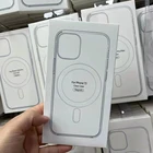Ударопрочный Прозрачный чехол для телефона iPhone 11 12 13 Pro Max XR XS X SE 2020, чехол Macsafe с магнитным чехлом для телефона, бамперы