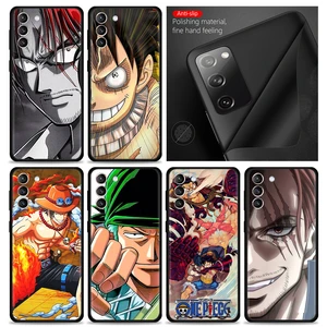 Phone Case For Samsung S21 S20 FE S22 Ultra S10 S9 S8 Plus S10e Note 20Ultra 10Plus Cover Luffy Zoro Red haired Shanks One Piece