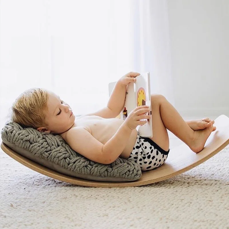 

Деревянный ребенок изогнутый Seesaw баланс доска для йоги фитнес-оборудование домашние игрушки на открытом воздухе бытовой многофункциональ...