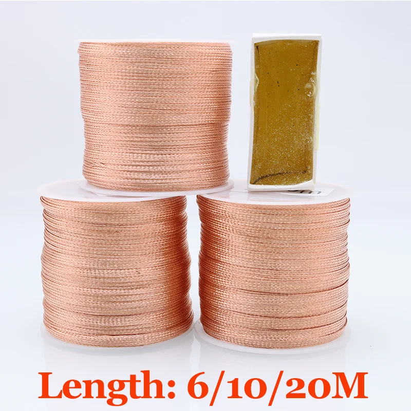 

6 м/10 м/20 м сетка для распайки, оплетка, канифольная паяльная паста высокой чистоты для печатной платы, паяльник, медная сварочная проволока, фитиль для припоя