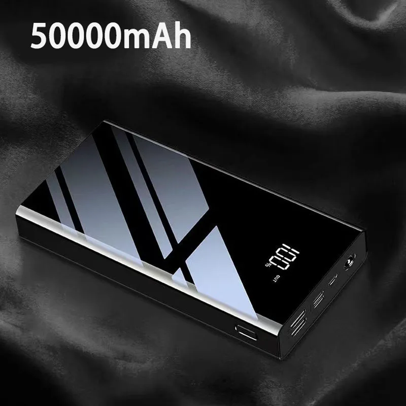 Фото 2022 новый блок питания 50000 мАч, оснащен быстрой зарядкой PD 20 Вт, портативное зарядное устройство, пауэрбанк, подходит для I №1