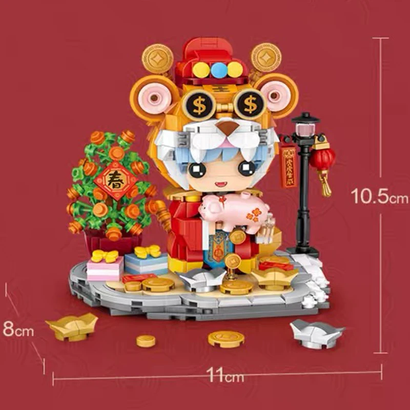 Ручные строительные блоки сделай сам LOZ1751 Money Dodo 1752 полная тигра красивая