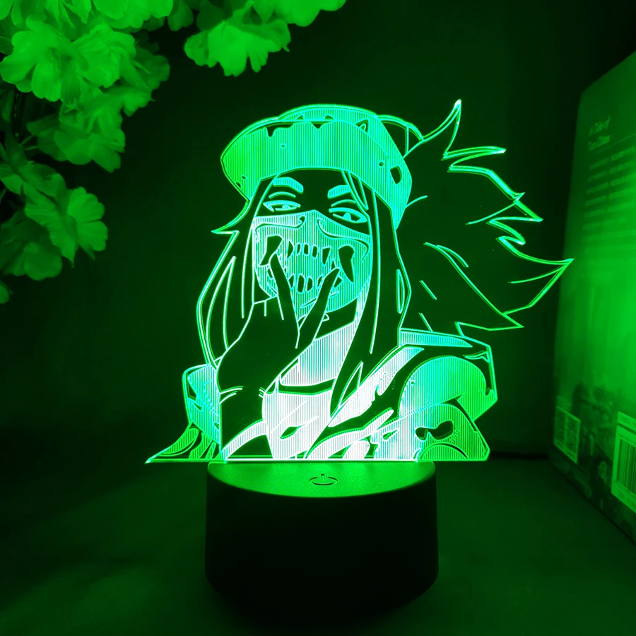 LOL Game Figure Akali Rogue Assassin Lava Lamps 3D Led RGB Night Lights League of Legends Gaming Room Table Colorful Decor
