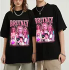 Футболка мужская оверсайз в стиле хип-хоп, модная тенниска с принтом Britney Spears, забавная хлопковая повседневная майка с коротким рукавом в стиле Харадзюку