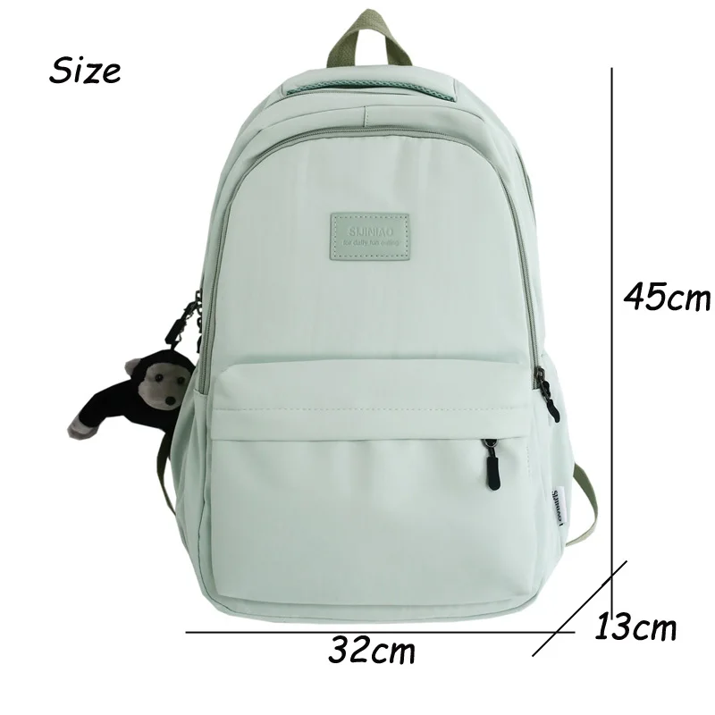 Xiaomi Women's Backpack Solid Color Female Multi-pocket Casual Woman Travel Bag High Quality Schoolbag for Teenage Book Knapsack