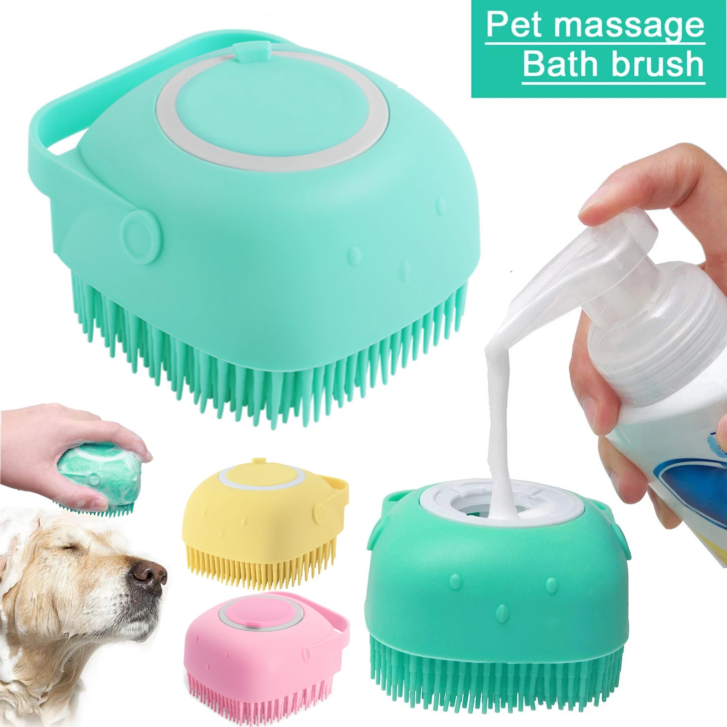 

Массажные перчатки для ванной, для больших собак и кошек, мягкие безопасные силиконовые аксессуары для домашних питомцев, товары для домашних животных