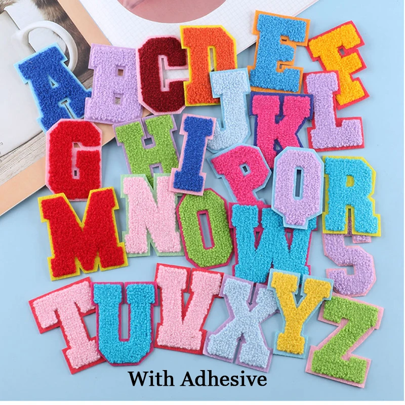 

26 Letters Towel Embroidery Number Sewing Embroidery Iron On Sticker Patches Jeans For Clothing Thermal Patch Dresses