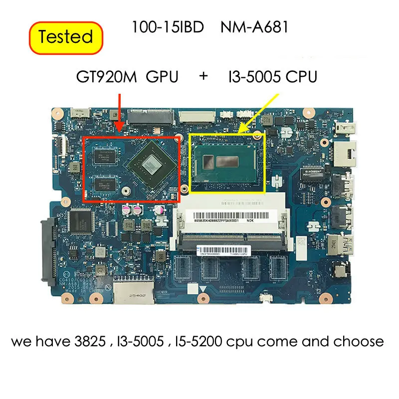 

Для Lenovo 100-15IBD 100 15IBD стандартная материнская плата CG410 CG510 стандартная GT920 1 ГБ материнская плата
