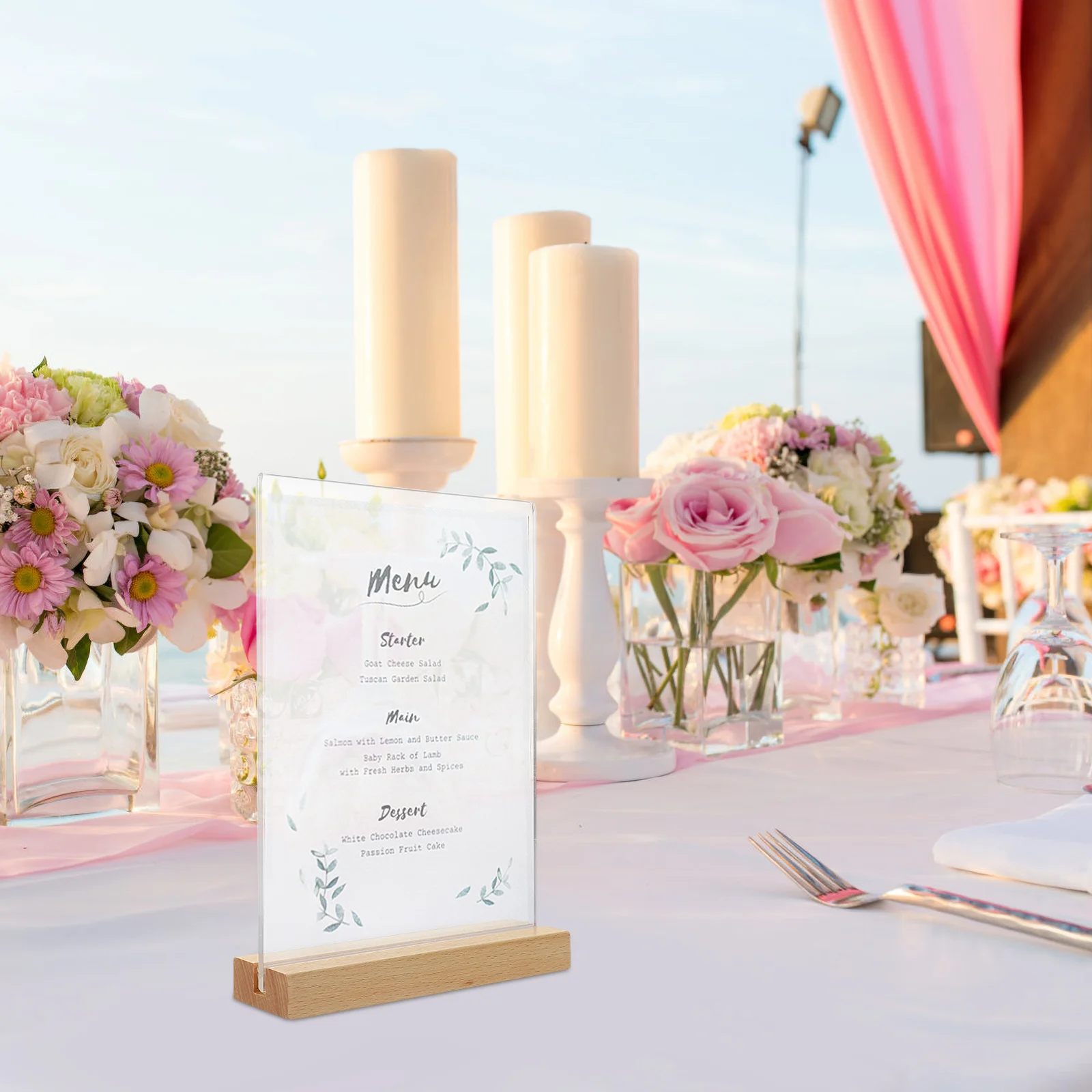 Профессиональный держатель для вывесок настольная подставка меню акриловая