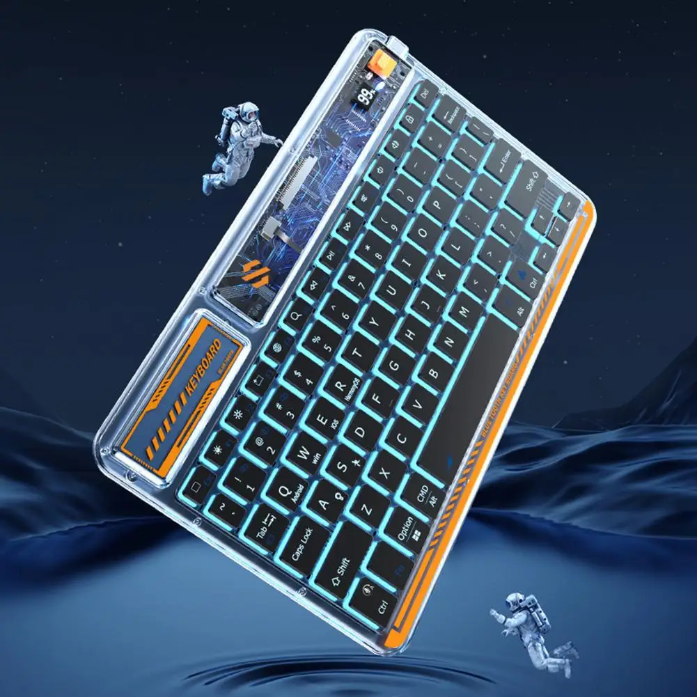 

Беспроводная клавиатура с голосовым входом, быстрый отклик, RGB подсветка, мини Bluetooth-совместимая клавиатура 5,2, офисные принадлежности