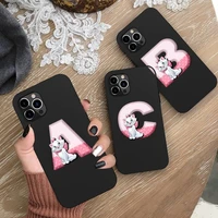 marie cat custom letters phone case for iphone 13 12 11 pro mini xs max 8 7 plus x se 2020 xr silicone soft cover