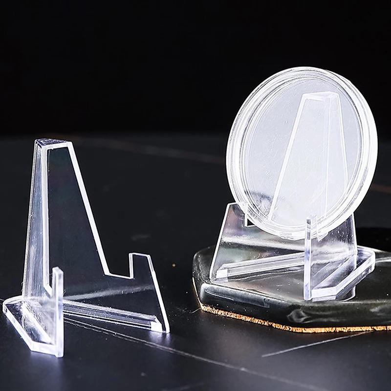 

5 шт., акриловая треугольная подставка для демонстрации памятных монет