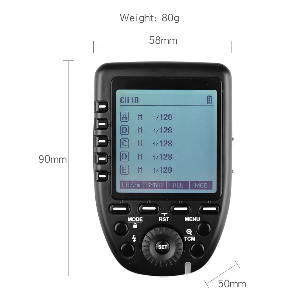 Godox XPro-C Flash Trigger Transmitter with E-TTL II 2.4G Wireless X System HSS LCD Screen for Canon DSLR Camera |
