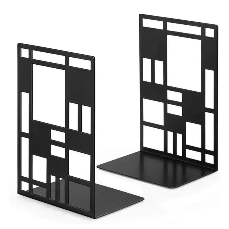 

Anti-skid Metal Bookends Shelf Book Holders Book Supports Suitable For Home And Office Practical Bookends Stationery