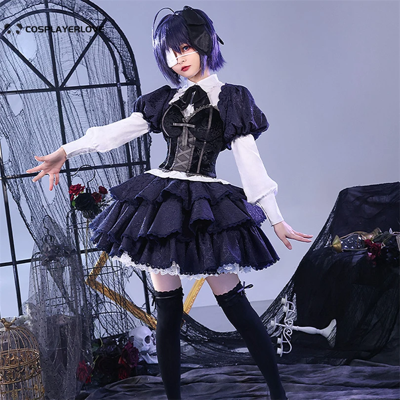 Love Chunibyo и другие бреда! Rikka Takanashi Косплей Костюм Хэллоуин Рождественский наряд