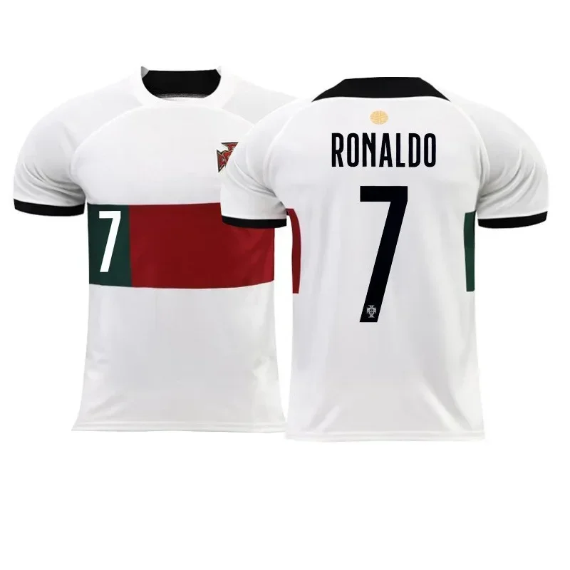 

2023 New Jersey Top Portugal away No. 7 Ronaldo Breathable Summer Stadium Men's Crew Neck 3D Print