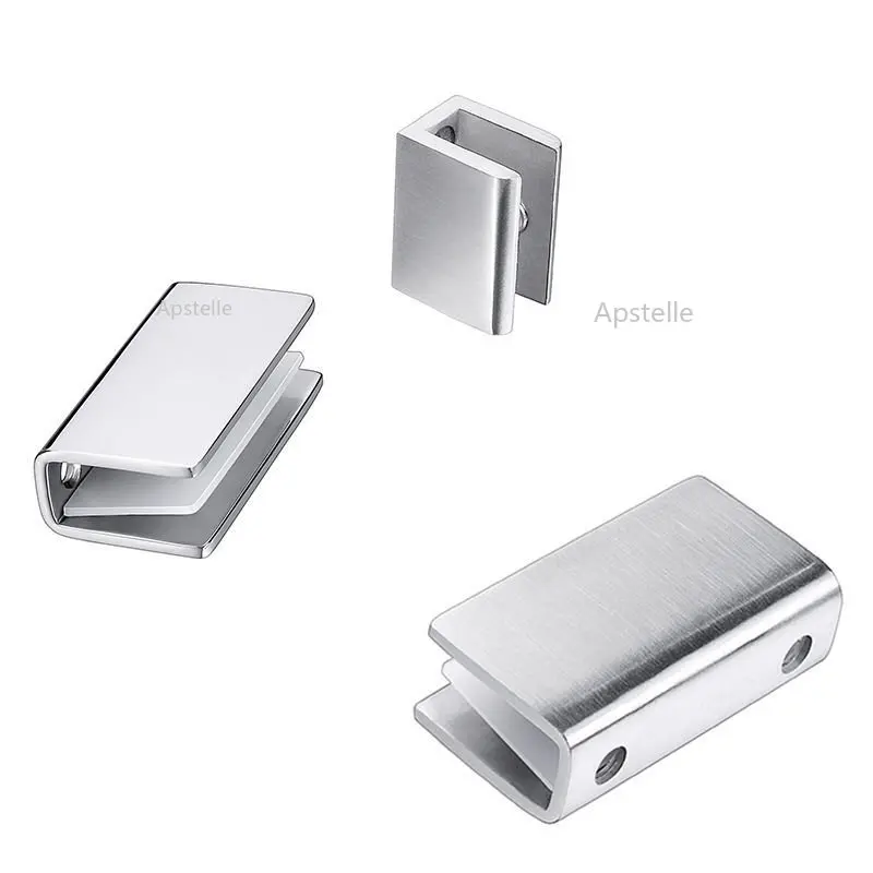 

1PCS Luxury Stainless Steel Glass Clamps Acrylic Board Partition Thicken Fixed Brackets No Drilling Durable