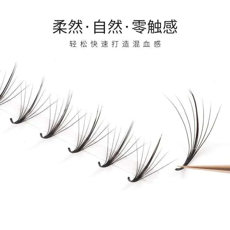 7D готовые веерообразные сэндвич-ресницы 0 07 мягкие натуральные и быстропривитые