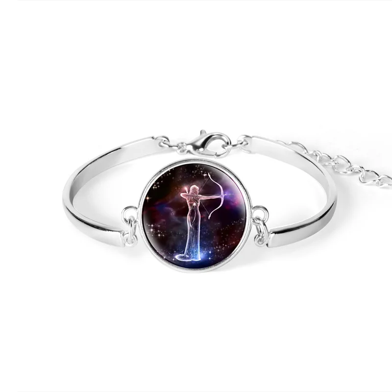

1pcs braceletTime gem 12 constellation creative braceletAlloy bracelets bracelet for women Men's and Women's Birthday Gifts
