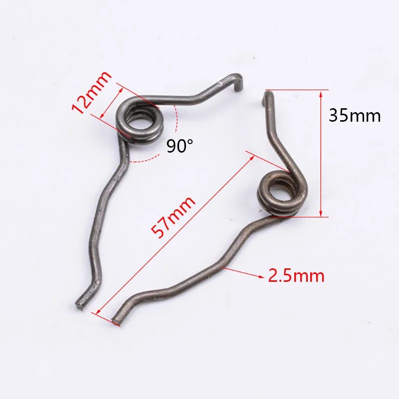 

2.5x12x57mm Anti-theft Door Lock Torsion Spring Repaired Metal Coil Replacement Accessories for Electronic Locks Handle