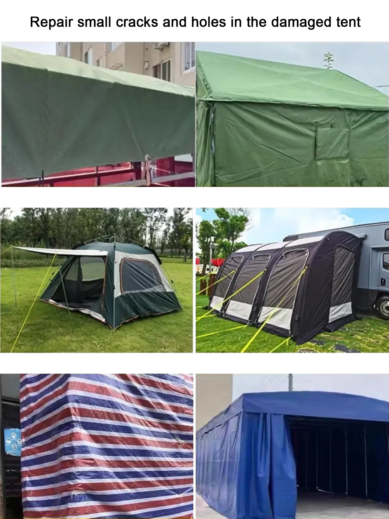 10 м клейкая ремонтная лента для палатки Водонепроницаемая Брезентовая
