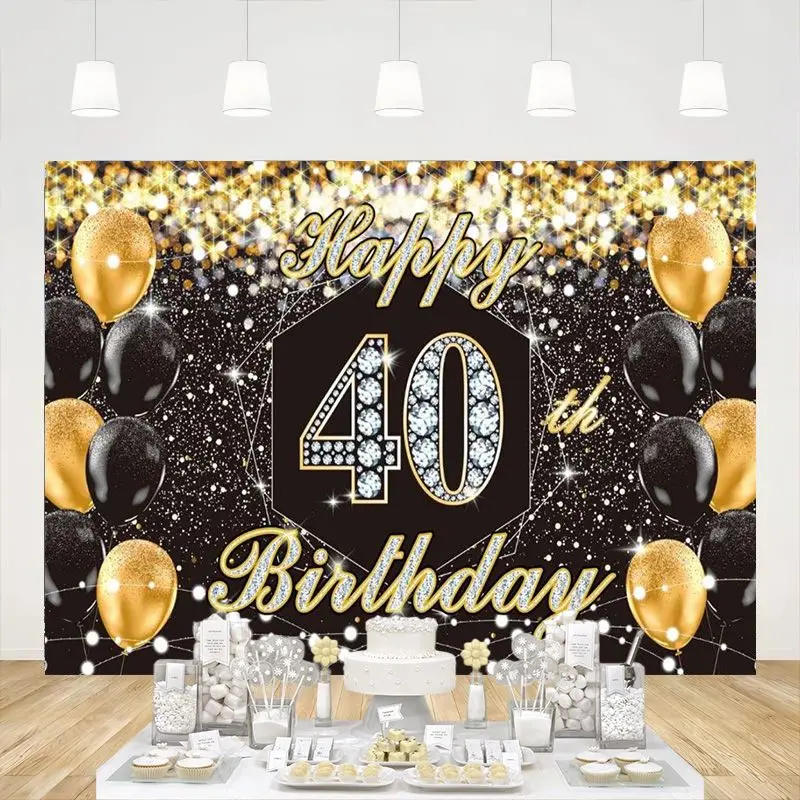 

Фон для фотосъемки с надписью «Happy 40-й день рождения»