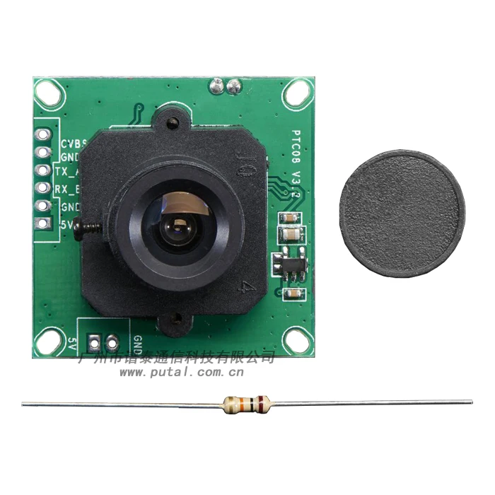PTC08 RS232 серийная камера Модуль / TTL CMOS 1/4 дюймовый монитор погоды Обнаружение
