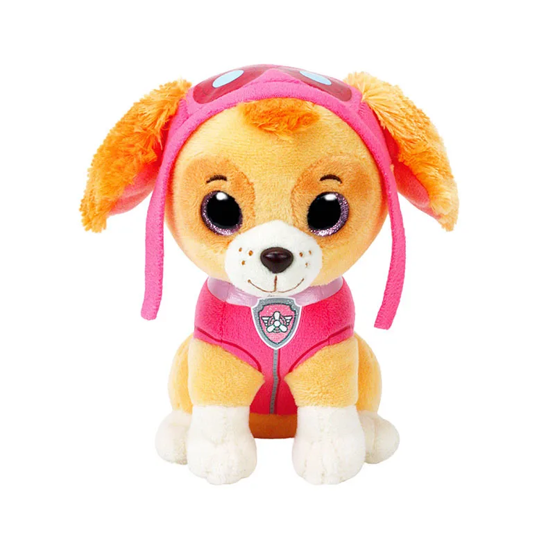 

25cm Ty Big Eye Beanie Animals Dog Plush Toy Marshall Rocky Zuma Cute Animal Plush Collectible Toy Children Gift Paw Patrol