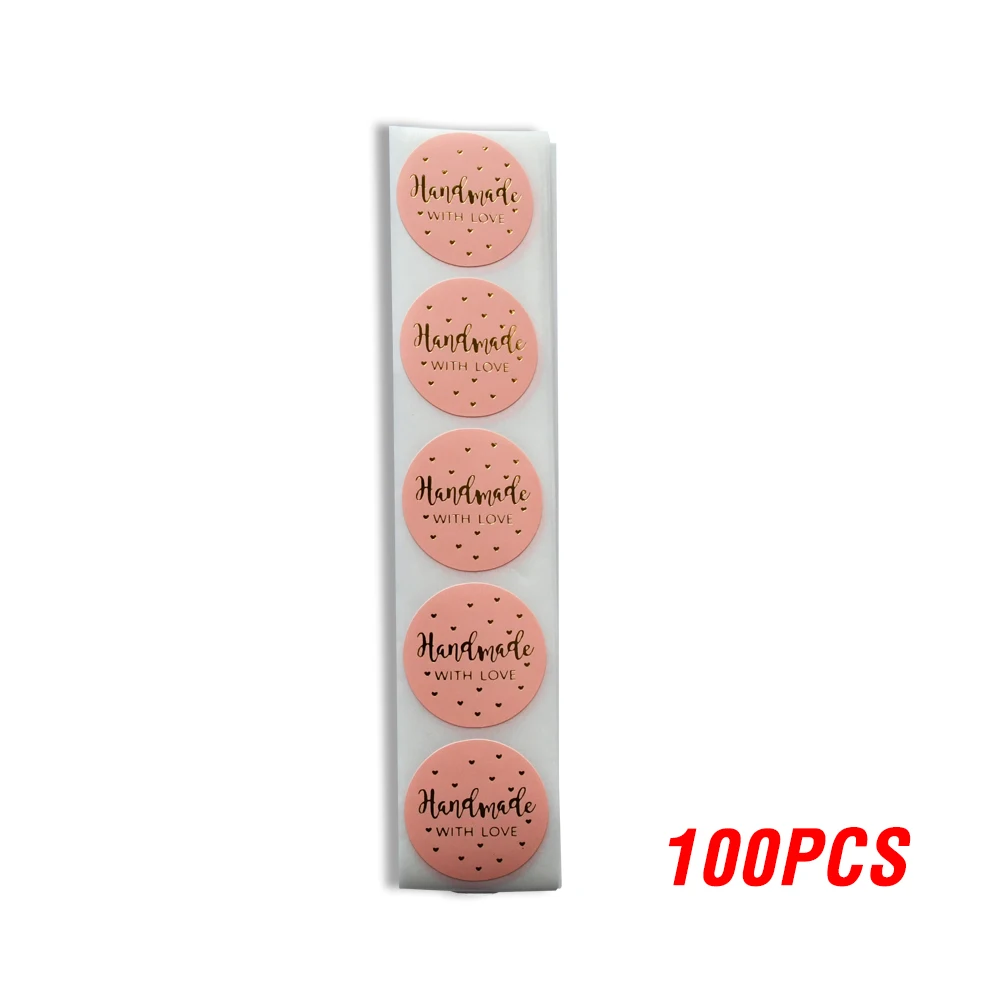 

Розовые сердечные наклейки из бумаги