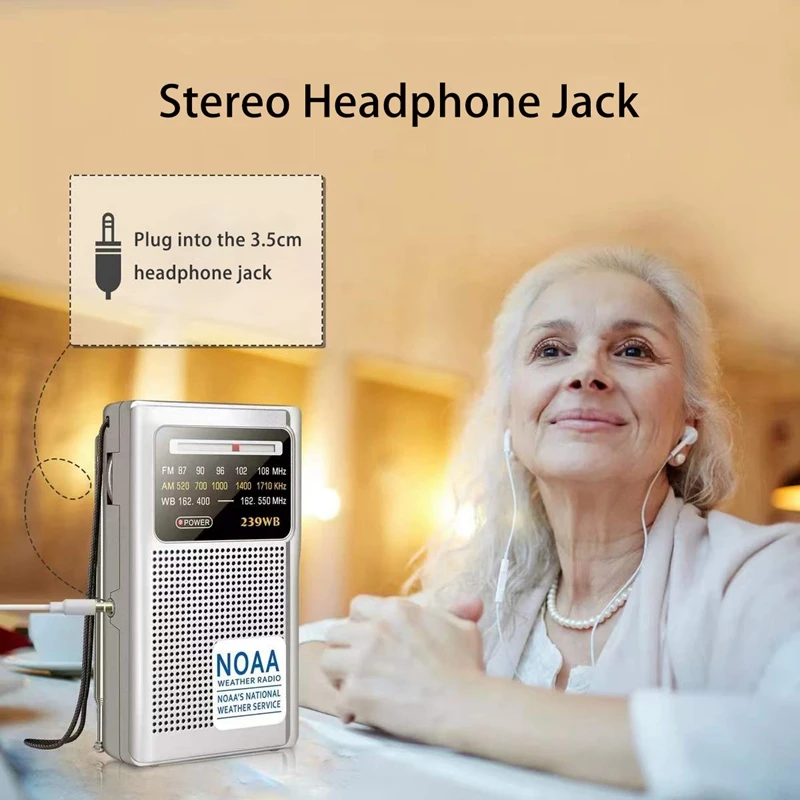 FM AM NOAA указка тюнинг радио DSP Мини Ручной радиоприемник с предупреждением о