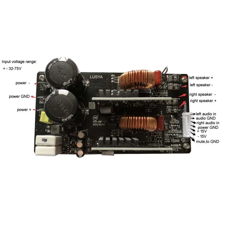 Lastest 2x500 Вт UCD двухканальный стерео цифровой усилитель мощности класса D HIFI BTL 8 Ом