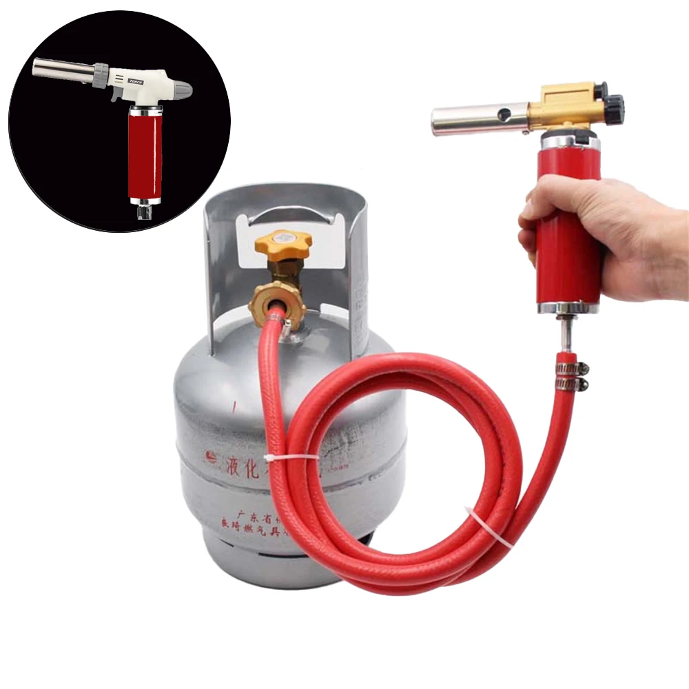 

New Flame Gun Torch Adapter Gas Burner Camping Cooker Gas Torch Adapter Use to Connect Gas Tank For Cooking Camping Outdoor Tool