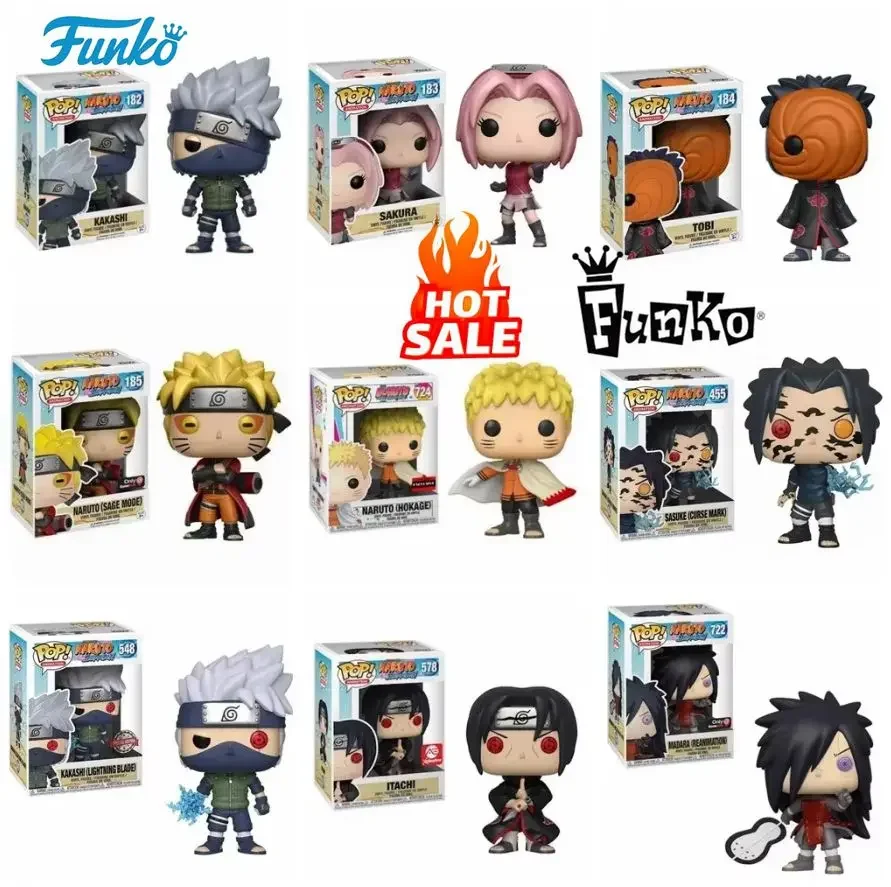 FUNKO POP NARUTO HOKAGE KAKASHI Itachi Sasuke Kyuubi TOBI MADARA REANIMATION SIX PATH Коллекция Модель Фигурка Игрушки