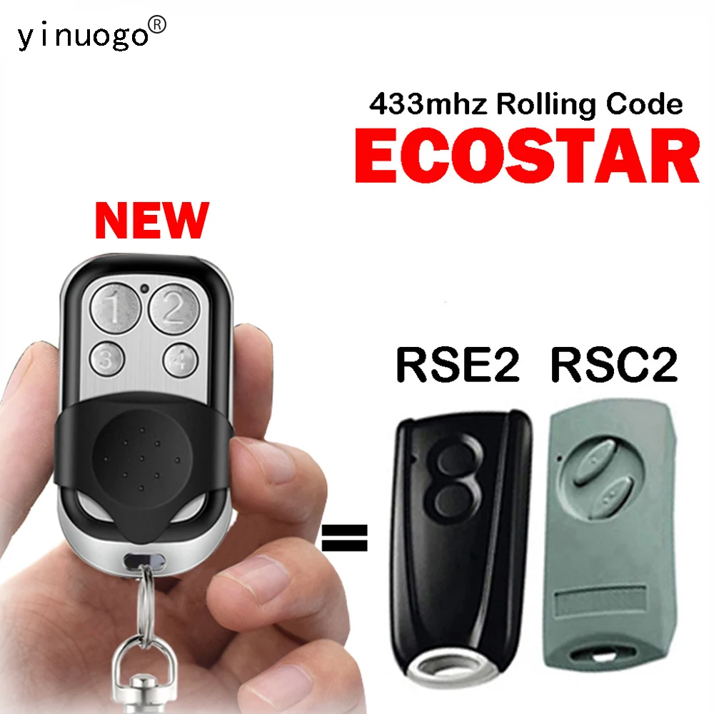 

ECOSTAR RSE2 RSC2 433,92 МГц с плавным кодом, пульт дистанционного управления для гаражных ворот, сменный пульт дистанционного управления Ecostar с батар...