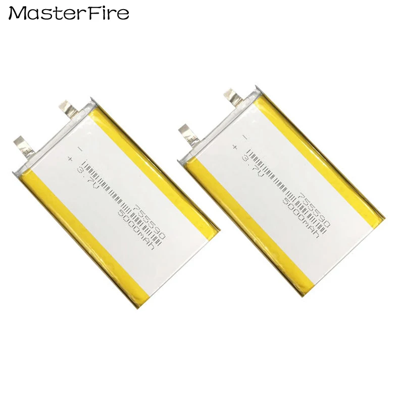 Перезаряжаемый литий-полимерный аккумулятор 3 7 5000 в 755590 мАч для Bluetooth стерео