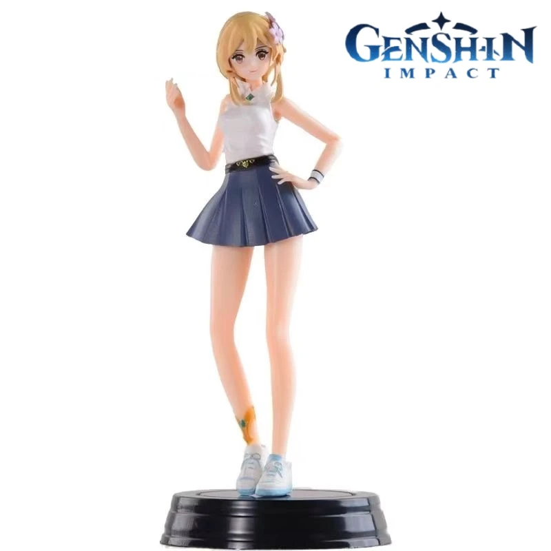 

19cm Genshin Impact Lumine Anime Figure Pvc Action Figure Collection Decorate Model Kawaii Doll Children Toy Christmas Gifts