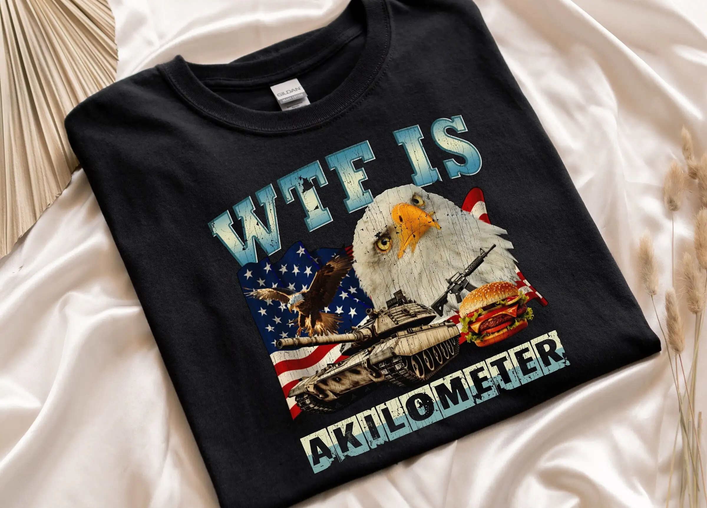 Футболка Wtf Is A Kilometer Funny Meme American Vibes Cringey Usa Weird Sarcastic 90-х годов