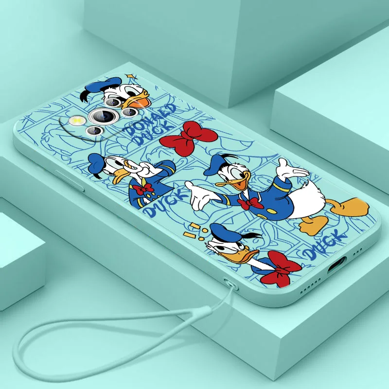 Фото Чехол для телефона Disney Lovely Donald Duck Daisy для Poco F6 X7 X2 X3 X4 X5 C3 M3 F3 F4 F5 M4 M5 C40 C55 NFC GT Pro Liquid Rope Funda №2