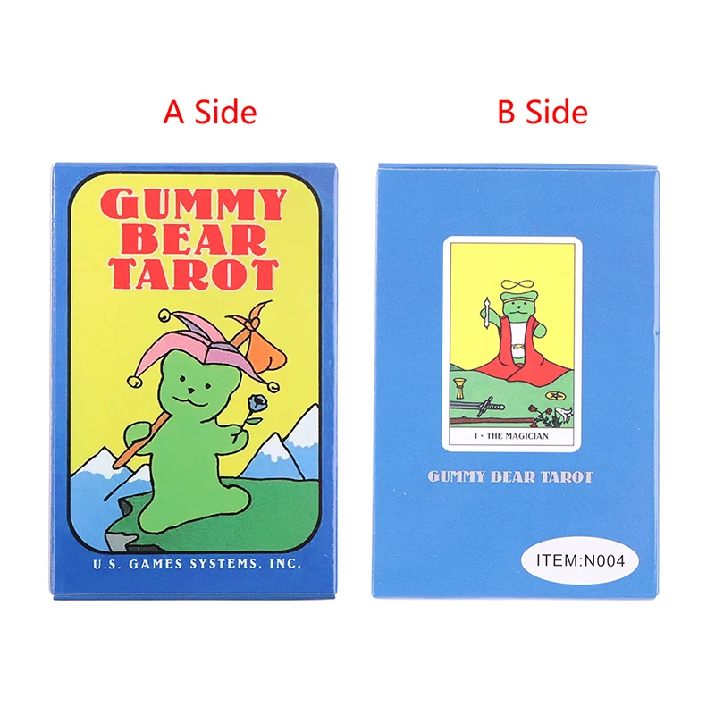 78PCS/Box Gummy Bear Tarot Cards English Verson E-Guide BookDeck Cartoon Board Game Home Oracle Spiritual Divination Taro Wayta images - 6