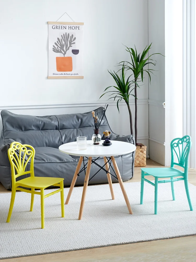 Детский пластиковый стул Кьявари встроенный бытовой обеденный для детского сада