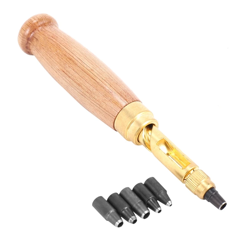 

Hot HG-6Pcs Screw Hole Punch Leather Bookbinding Tool,Paper Punch,Craft Punches,6 Tips 1.5M 2Mm 2.5Mm 3Mm 3.5M 4Mm