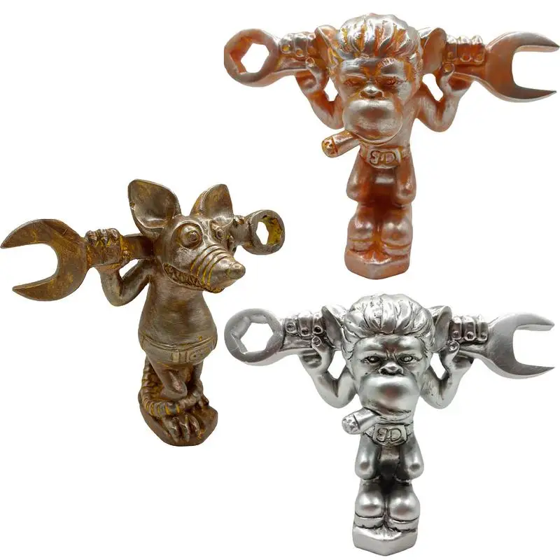 

Hood Ornament Innovative Monkey Mouse Rod Car Front Cover Decorations Resin Sculpture Car Decor Hood Styling Accessories