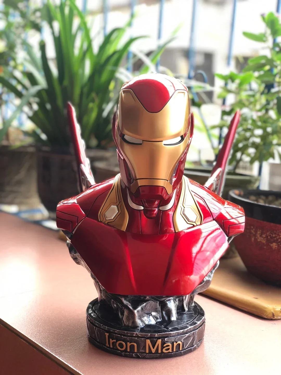 35 см версия Battle damage Ironman Железный человек знак MK50 голова бюст портрет GK фигурка